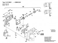 Bosch 0 601 920 127 Gbm 9,6 Vrl Cordless Drill 9.6 V / Eu Spare Parts